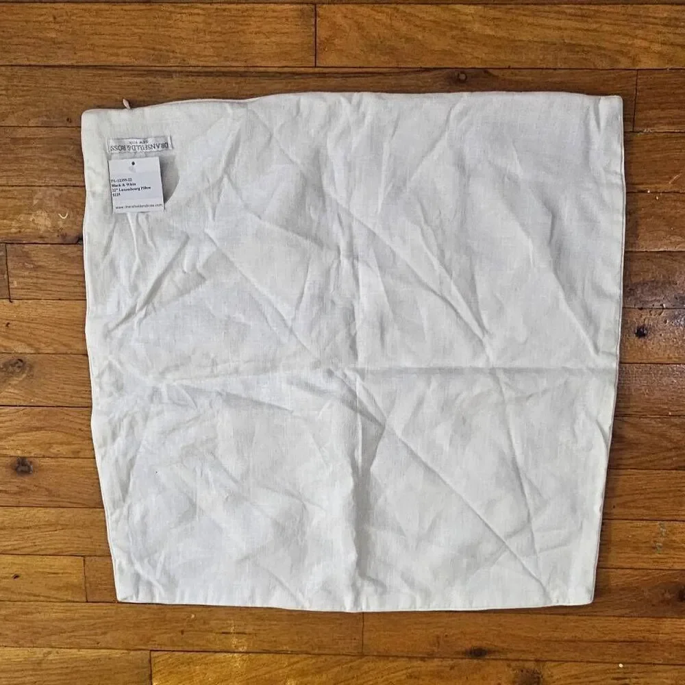 Dransfield & Ross Black and White Pillow 22 Inch